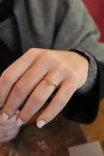 Carica l'immagine nel visualizzatore di Gallery, Anello in Oro Rosa 14 Carati con Tormaline Colorate – Rosso Veneziano Gioielli