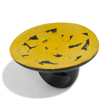 Carica l'immagine nel visualizzatore di Gallery, Anello donna ovale in ebano con foglia d'oro - Rosso Veneziano Gioielli