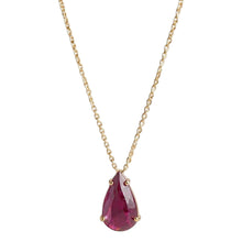 Carica l'immagine nel visualizzatore di Gallery, Collana pendente in oro rosa 18 kt con rubino a goccia - Rosso Veneziano Gioielli