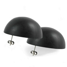 Carica l'immagine nel visualizzatore di Gallery, Orecchini donna semisfera in ebano - Rosso Veneziano Gioielli