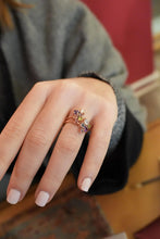 Carica l'immagine nel visualizzatore di Gallery, Anello in Oro Rosa 14 Carati con Tormaline Colorate – Rosso Veneziano Gioielli