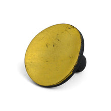 Carica l'immagine nel visualizzatore di Gallery, Anello donna ovale in ebano con foglia d'oro - Rosso Veneziano Gioielli