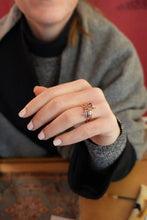 Carica l'immagine nel visualizzatore di Gallery, Anello in Oro Rosa 14 Carati con Tormaline Colorate – Rosso Veneziano Gioielli
