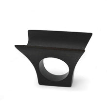 Carica l&#39;immagine nel visualizzatore di Gallery, Anello donna rettangolare in ebano - Rosso Veneziano Gioielli
