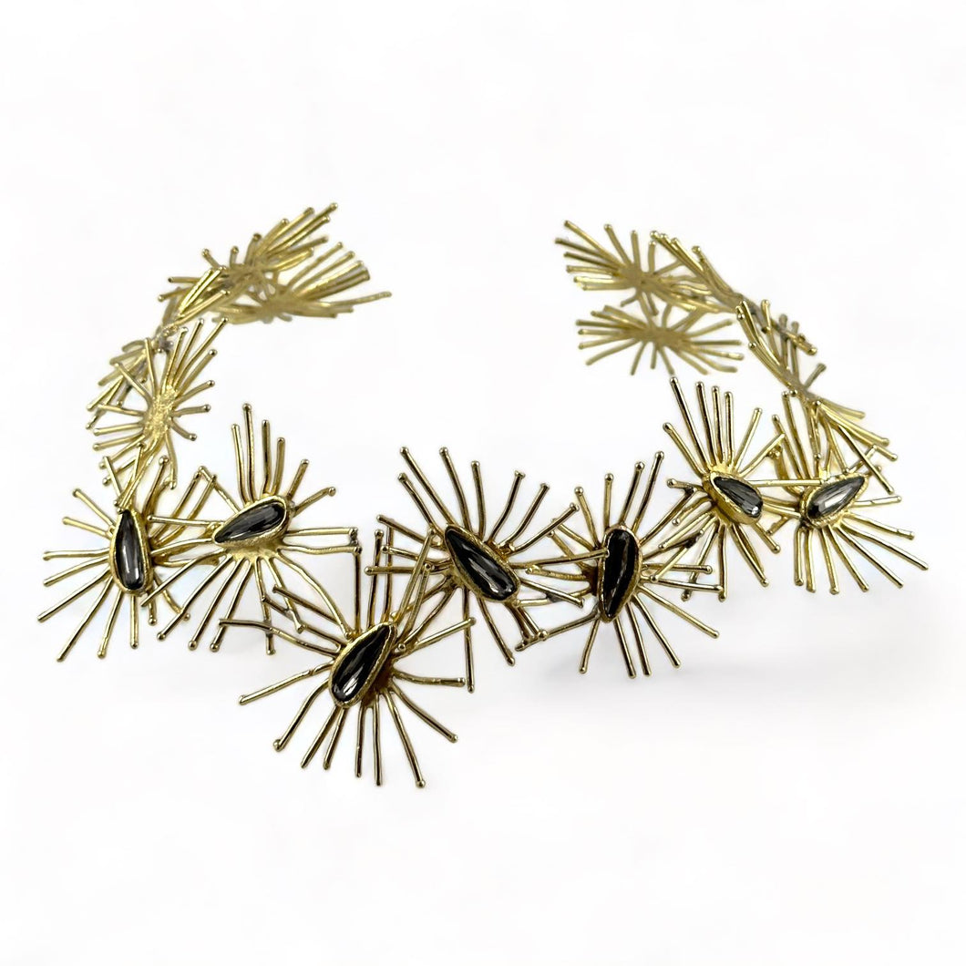 Collana in bronzo e vetro