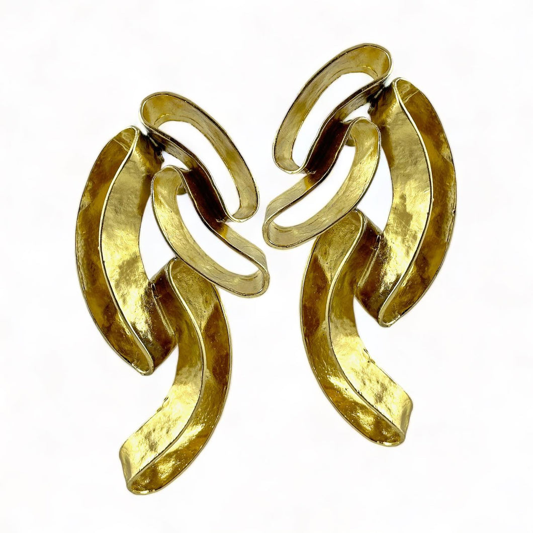Orecchini in bronzo dorato