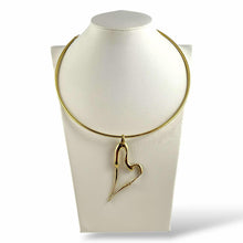 Carica l&#39;immagine nel visualizzatore di Gallery, Girocollo da donna con cuore pendente in bronzo dorato
