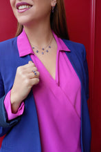 Carica l&#39;immagine nel visualizzatore di Gallery, Collana donna in oro rosa con goccia di tanzanite
