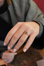 Carica l'immagine nel visualizzatore di Gallery, Anello in Oro Rosa 14 Carati con Tormaline Colorate – Rosso Veneziano Gioielli
