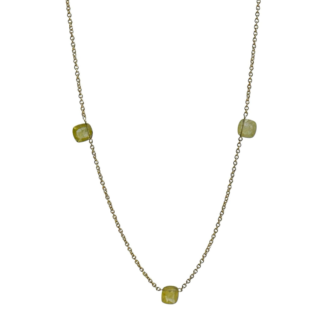 Girocollo da donna in oro con diamanti fancy color