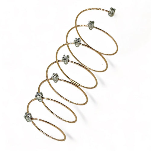 Anello spirale Andromeda in oro rosa e brillanti - MagicWire