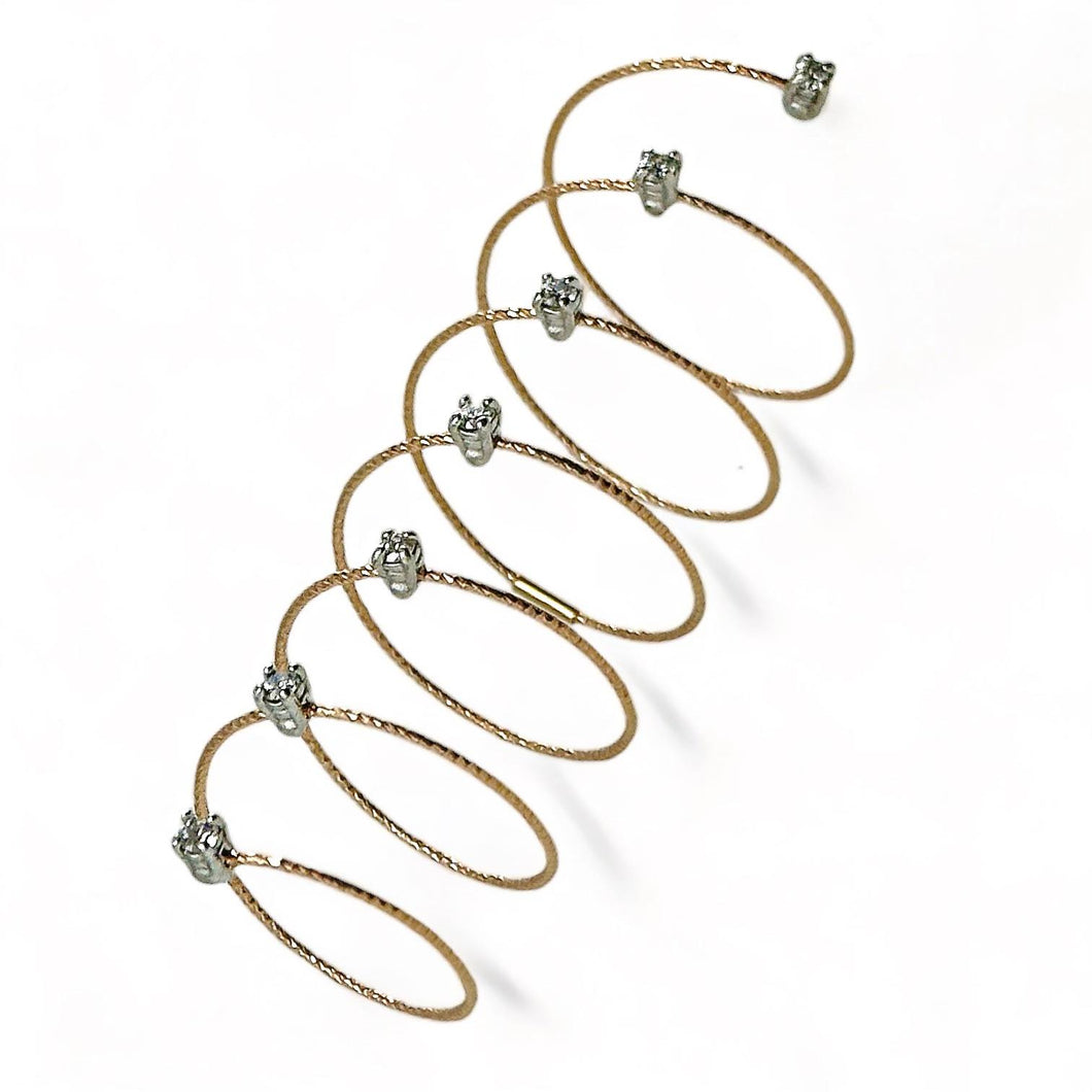 Anello spirale Andromeda in oro rosa e brillanti - MagicWire