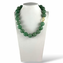 Carica l&#39;immagine nel visualizzatore di Gallery, Collana da donna in argento dorato con avventurina naturale
