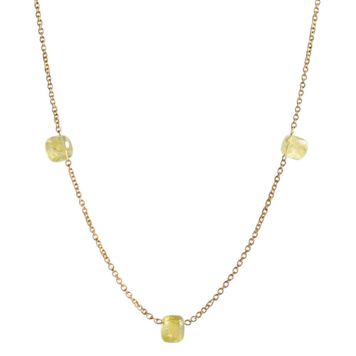 Girocollo da donna in oro con diamanti fancy color