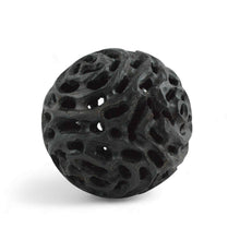 Carica l&#39;immagine nel visualizzatore di Gallery, Anello donna sferico in ebano - Rosso Veneziano Gioielli
