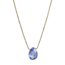 Carica l&#39;immagine nel visualizzatore di Gallery, Collana donna in oro rosa con goccia di tanzanite
