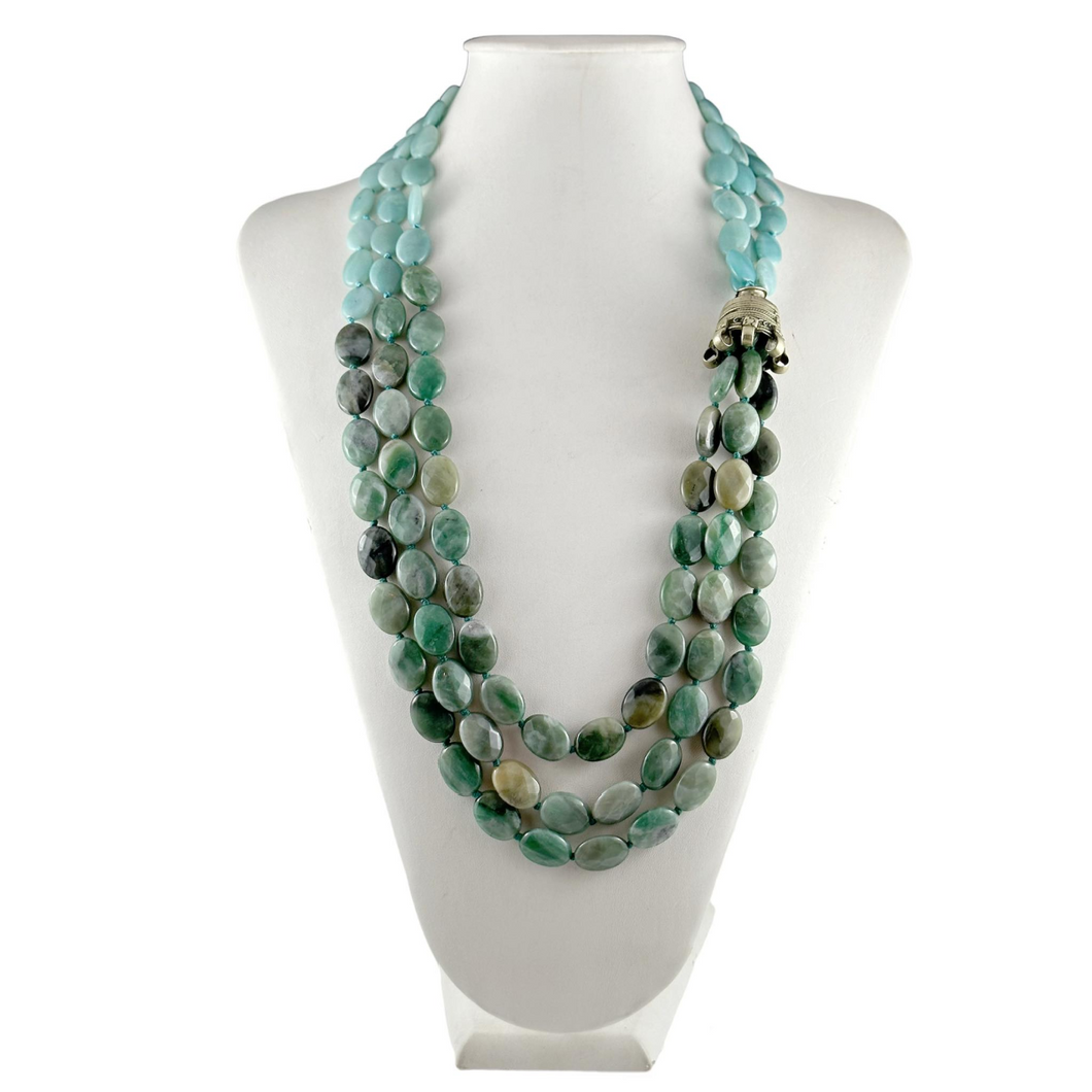 Collana in agata muschiata